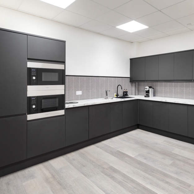 Kitchenette at Ainslie Road, Pure Offices in Glasgow