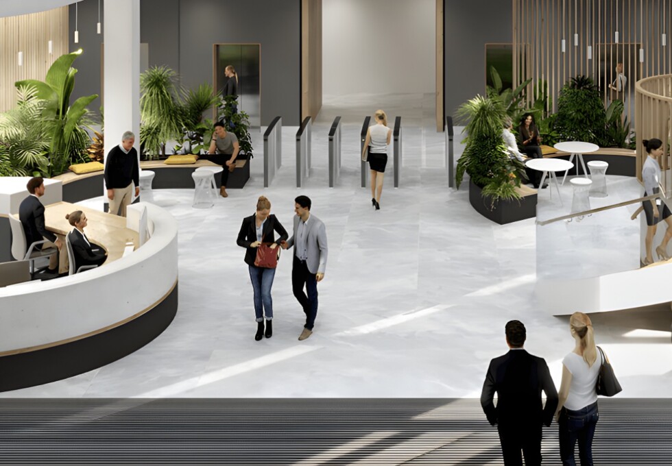 Reception area at Bothwell Street, Cubo Holdings Limited in Glasgow