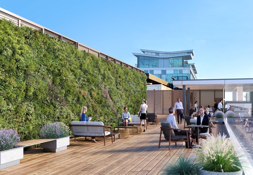 Roof terrace at Bothwell Street, Cubo Holdings Limited in Glasgow