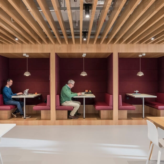 The breakout area in West George Street, Glasgow, Regus