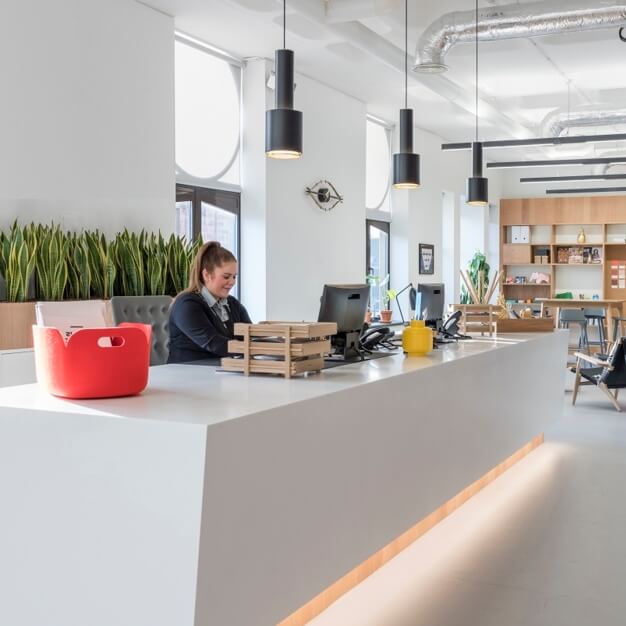 The reception at West George Street, Regus in Glasgow
