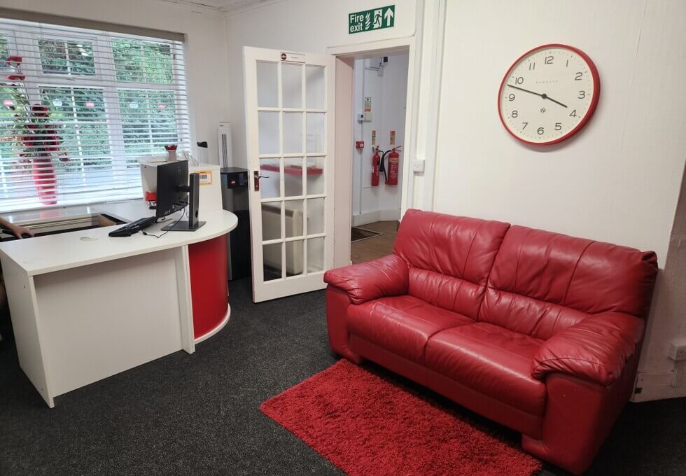 Reception area at Crossways, AJ Business Centres in Ascot