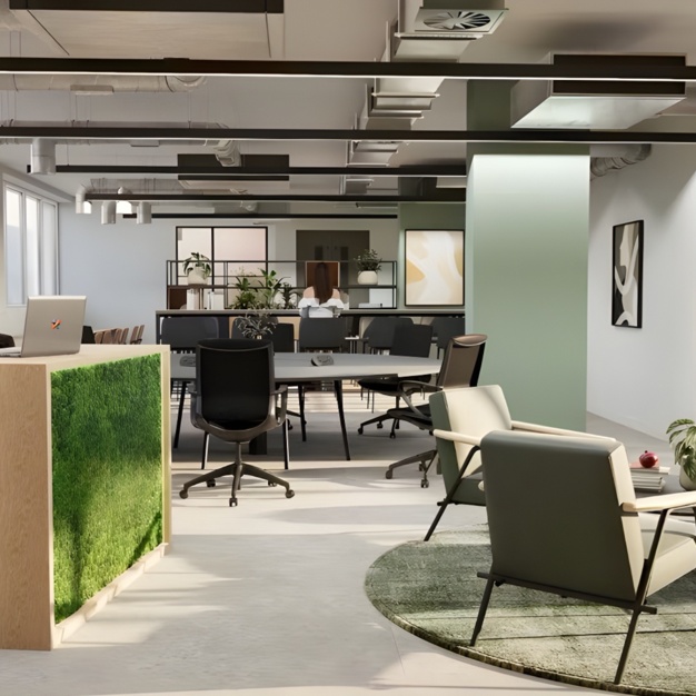 The reception at Charles Square, Citibase in Bracknell