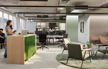 The reception at Charles Square, Citibase in Bracknell