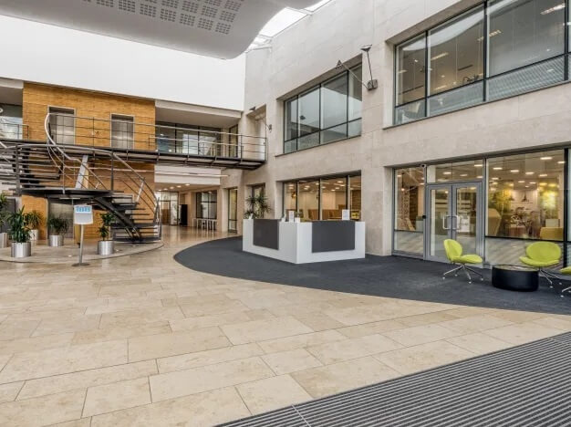 The reception at Hillswood Drive, Regus in Chertsey