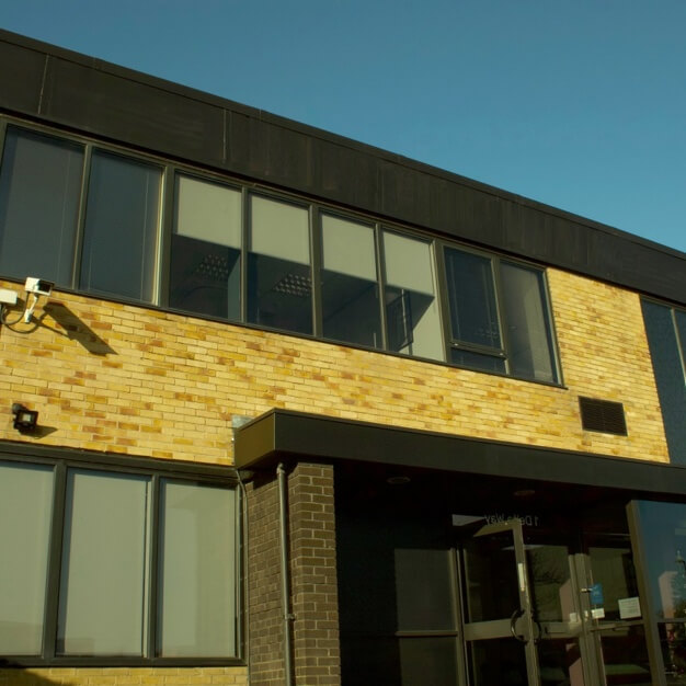 Building outside at Delta Way, Biz-Space, Egham