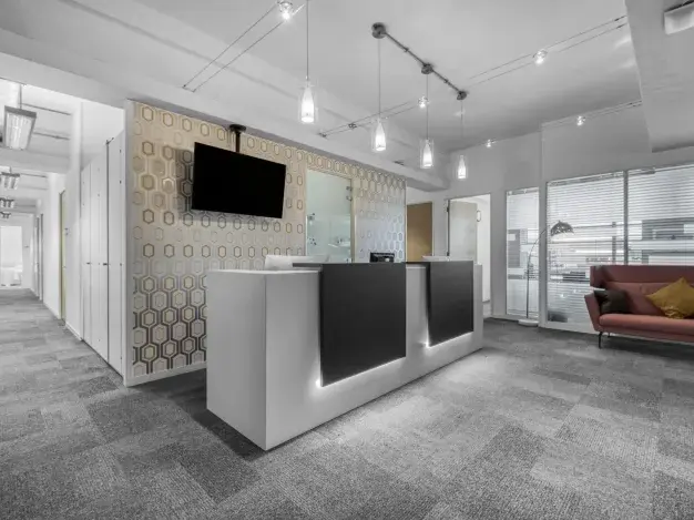 Reception area at Fowler Avenue, Regus in Farnborough