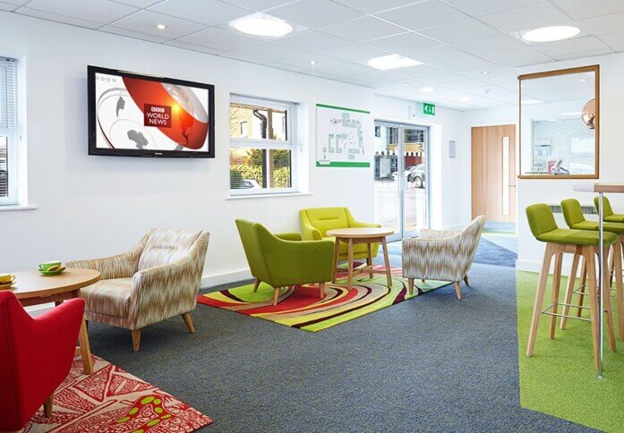 A breakout area in Lincoln Road, Regus, High Wycombe