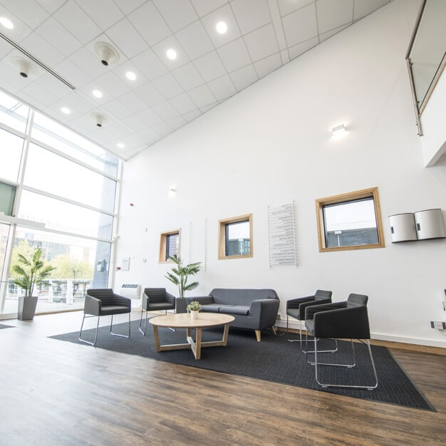 Atrium area at Midsummer Boulevard, Regus, in Milton Keynes