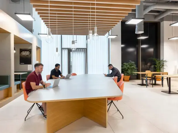 The communal space at Avebury Boulevard, Regus in Milton Keynes