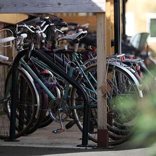 Cycle room at Cowley Road, The Ethical Property Company Plc in Oxford