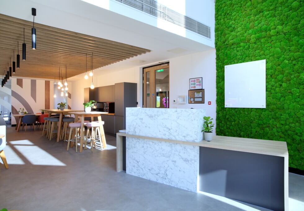 Reception in High Street, Biz Hub, Slough