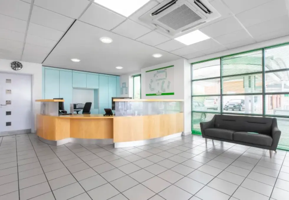 The reception at Andersons Road, Regus in Southampton