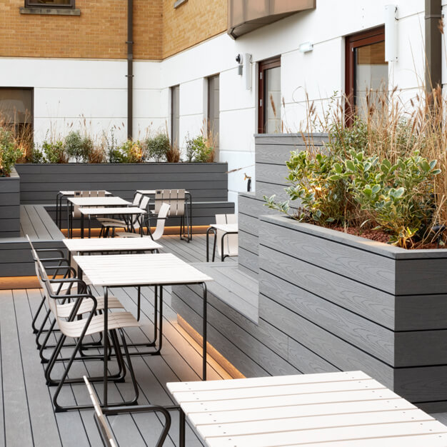 The roof terrace at Grosvenor Square, Clockwise Limited in Southampton