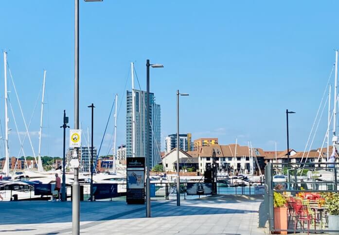 The views at Ocean Village, UBC UK Ltd in Southampton