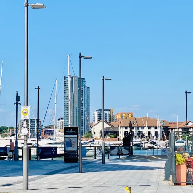 The views at Ocean Village, UBC UK Ltd in Southampton
