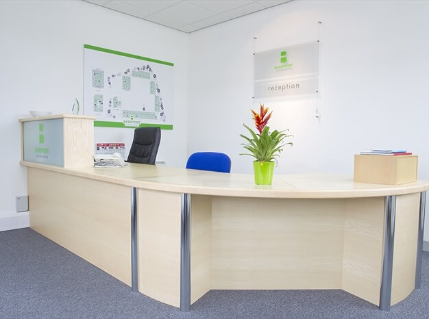 The reception at Waterbury Drive, Regus in Waterlooville