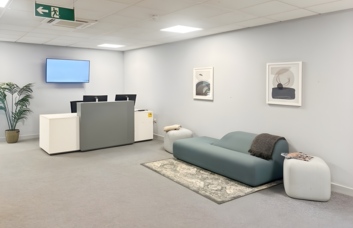 The reception at Jewry Street, Regus in Winchester
