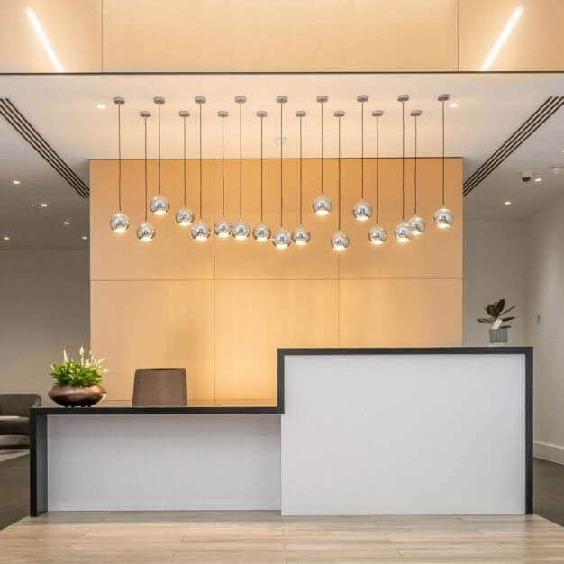 The reception at Henry Plaza, Collaborate Industries Limited in Woking
