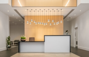 The reception at Henry Plaza, Collaborate Industries Limited in Woking