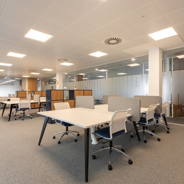 The communal space at Wharfedale Road, Regus in Wokingham
