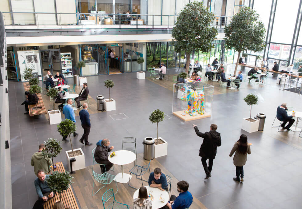 Foyer area at Aztec West, Citibase in Bristol