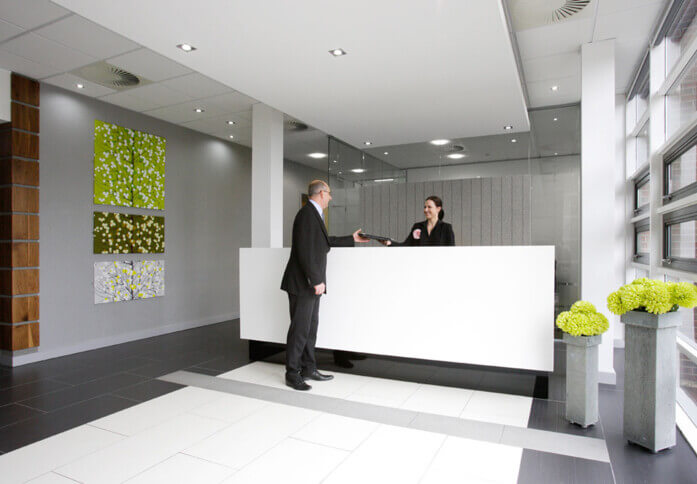 Reception in Aztec West, Rombourne Business Centres, Bristol