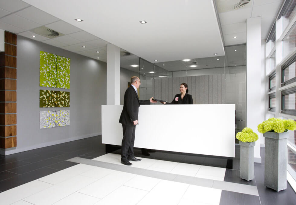 Reception in Aztec West, Rombourne Business Centres, Bristol