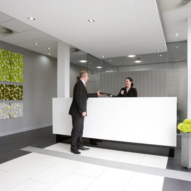 Reception in Aztec West, Rombourne Business Centres, Bristol