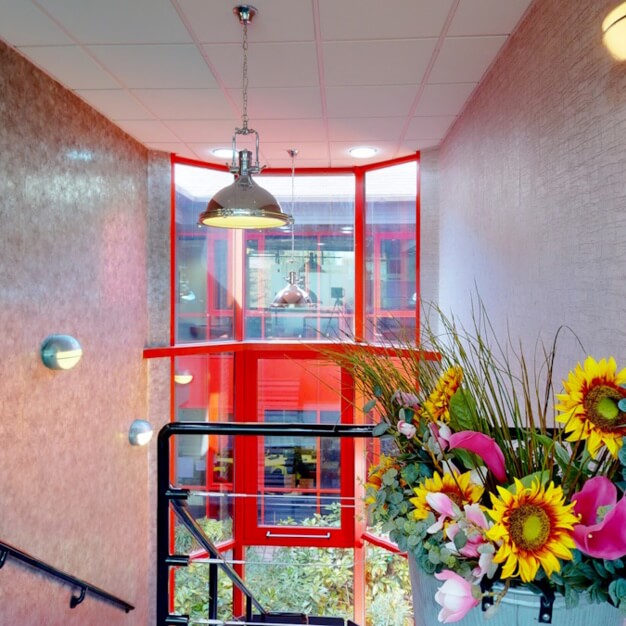 The hallway at Aztec West, Rombourne Business Centres in Bristol