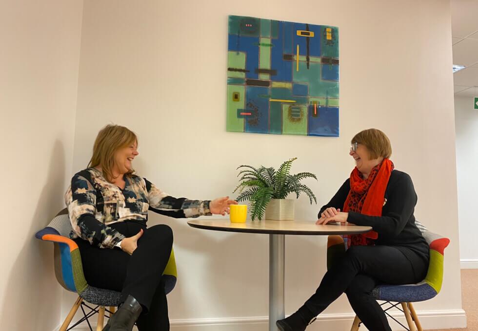 The breakout area in Tetbury Road, UBC UK Ltd, Cirencester