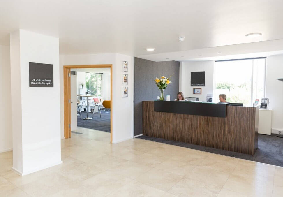 Reception area at Waterwells Drive, Pure Offices in Gloucester