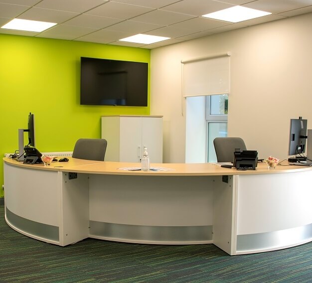 The reception at Brunel Road, Yes Developments Ltd in Newton Abbot