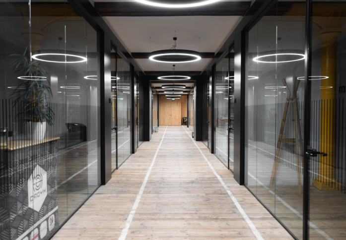 Hallway area at Royal William Yard, Block Workspace in Plymouth