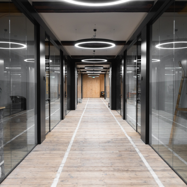 Hallway area at Royal William Yard, Block Workspace in Plymouth