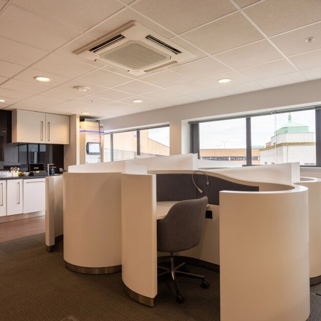 The communal space at Charles Street, Regus in Plymouth