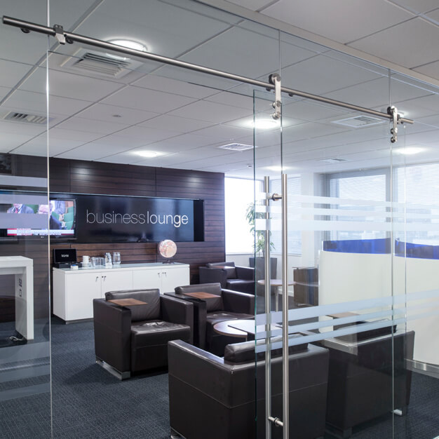 A breakout area in Fitzalan Road, Regus, Cardiff