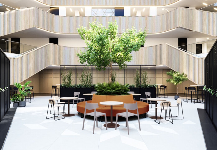 A breakout area in Bickenhill Lane, Orega, Birmingham