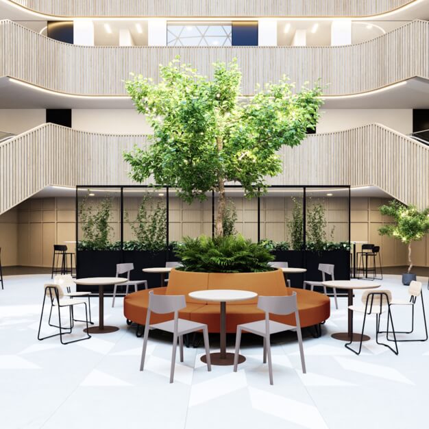 A breakout area in Bickenhill Lane, Orega, Birmingham