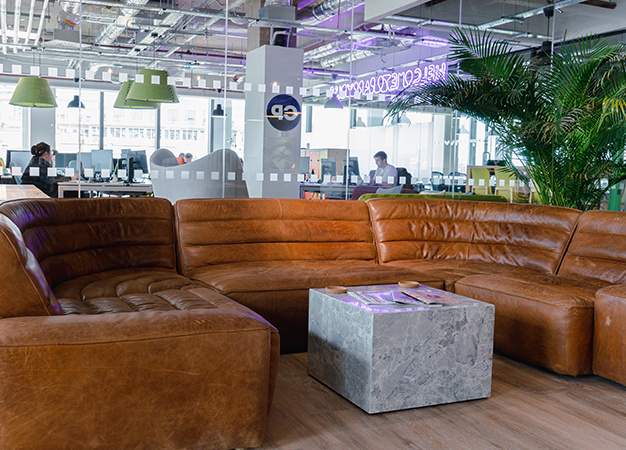 A breakout area in Chamberlain Square, Cubo Holdings Limited, Birmingham