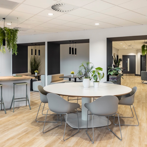 A breakout area in Devon Way, Pure Offices, Birmingham