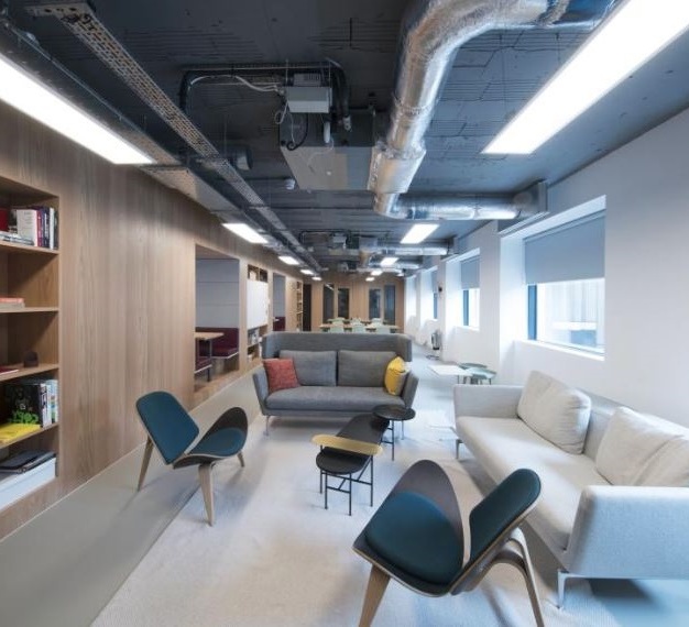 A breakout area in Great Charles Street, Regus, Birmingham