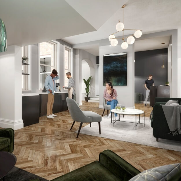 A breakout area in Newhall Street, Bruntwood, Birmingham
