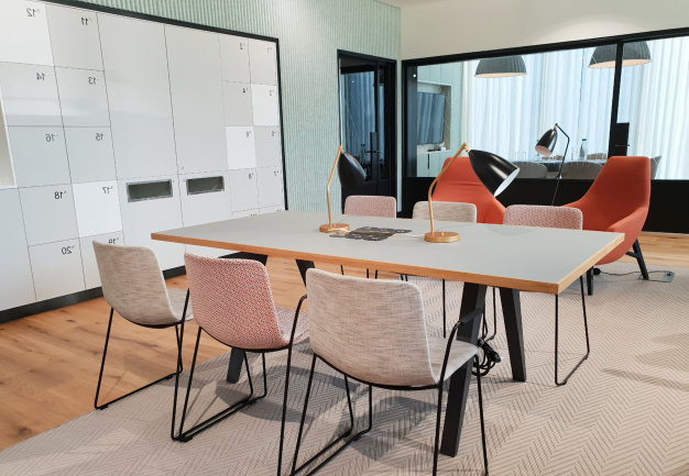 Breakout area at Colmore Circus, Orega in Birmingham