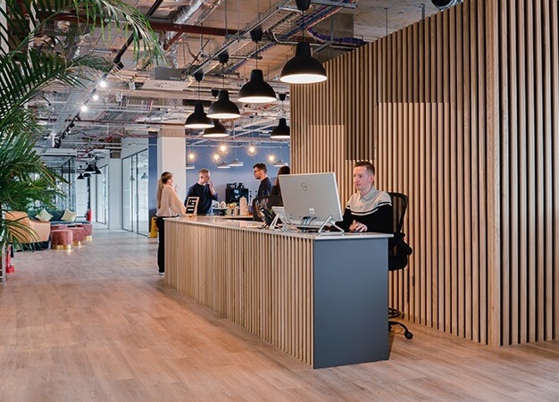 Reception area at Chamberlain Square, Cubo Holdings Limited in Birmingham
