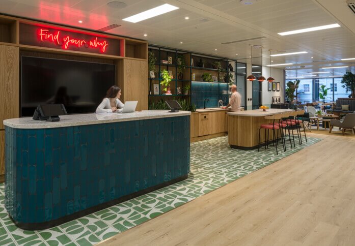 Reception at Colmore Row, X and Why Ltd in Birmingham