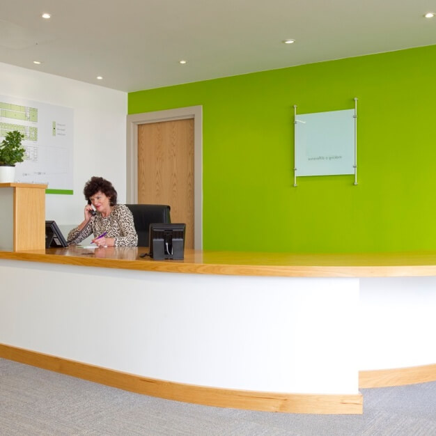 The reception at Crab Apple Way, Regus in Evesham