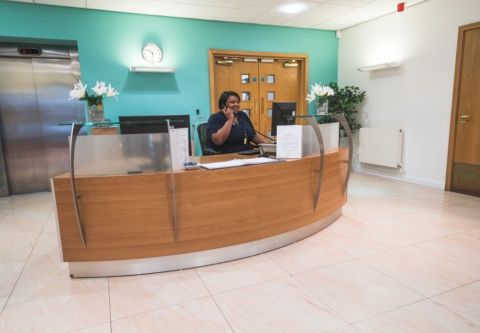 The reception at High Street, UBC UK Ltd in Henley in Arden