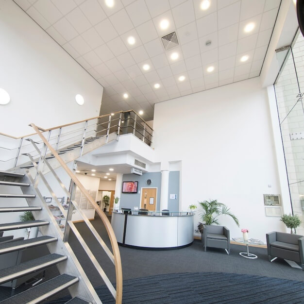 Reception area at Central Boulevard, Regus in Solihull