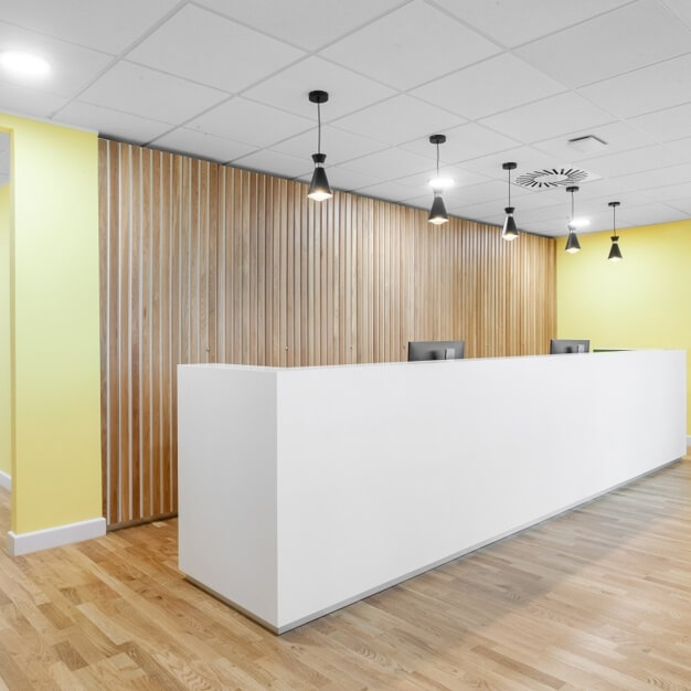 The reception at Salop Street, Regus in Wolverhampton